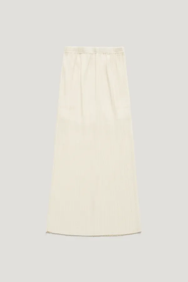 PLEATS LONG SKIRT_IVORY / ₩136,000