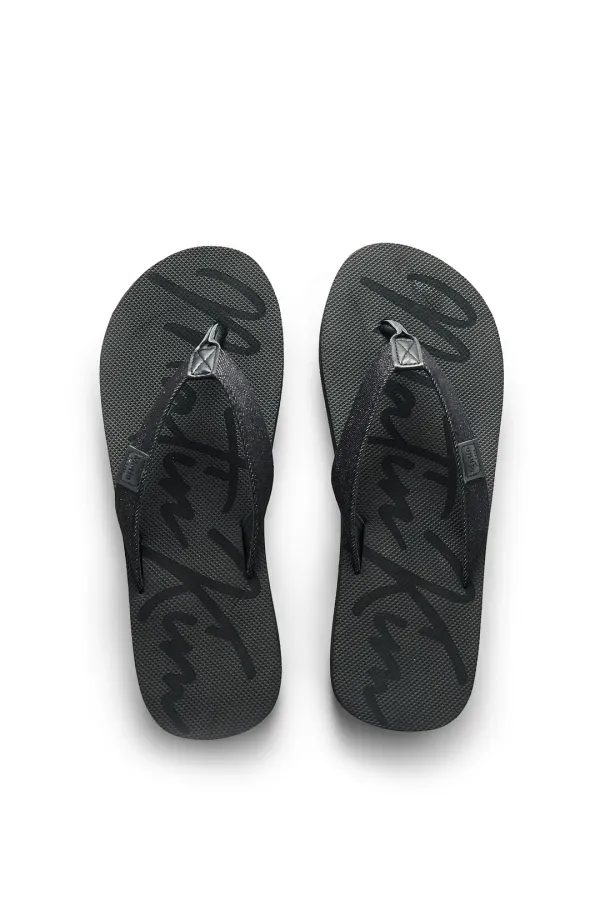 MATIN DENIM LOOP FLIP FLOP IN BLACK