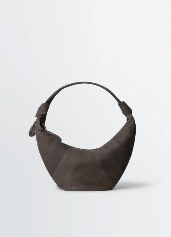 FORTUNE CROISSANT BAG IN ALPACA NUBUCK