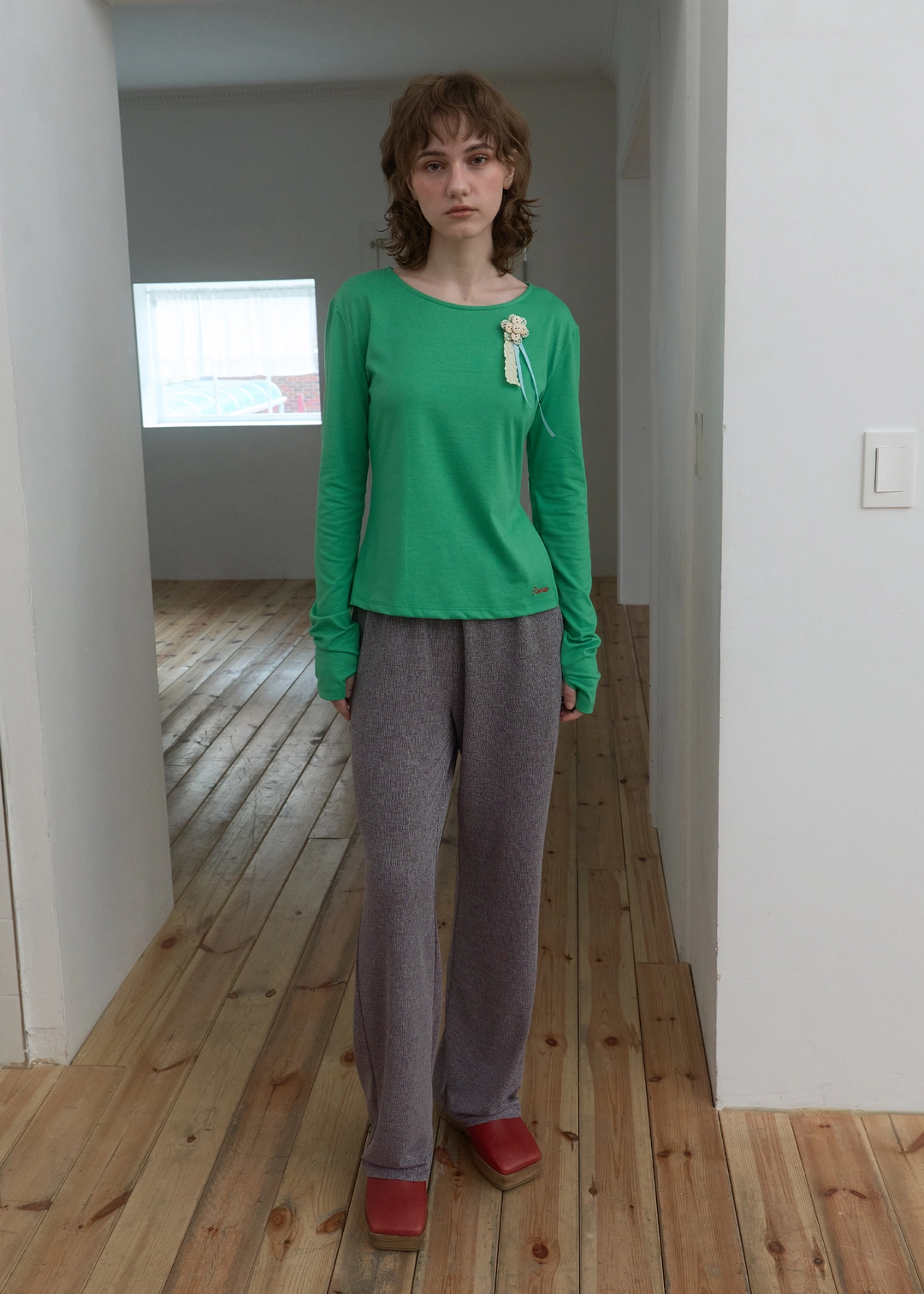 파이시스 Crinkle Easy Banding Pants_Purple 상품 이미지 2