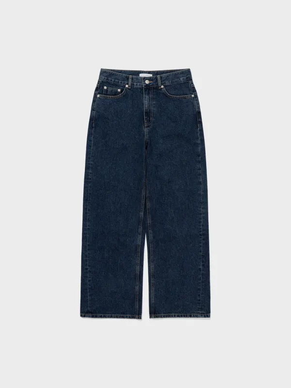 Relaxed Loose-Fit Jeans_Navy Blue