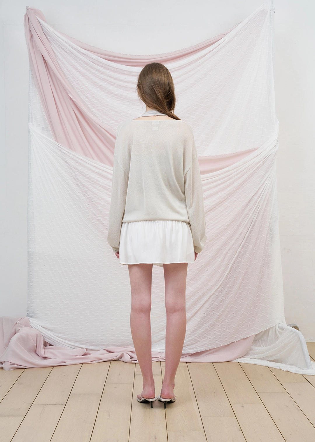 르베인 Dia v-neck Knit(Gray Beige) 상품 이미지 3