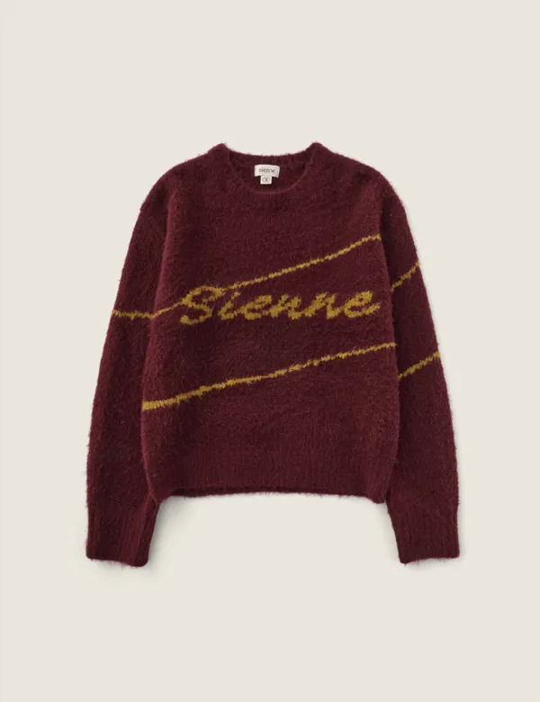 Sienne Lettering Knit (Burgundy)
