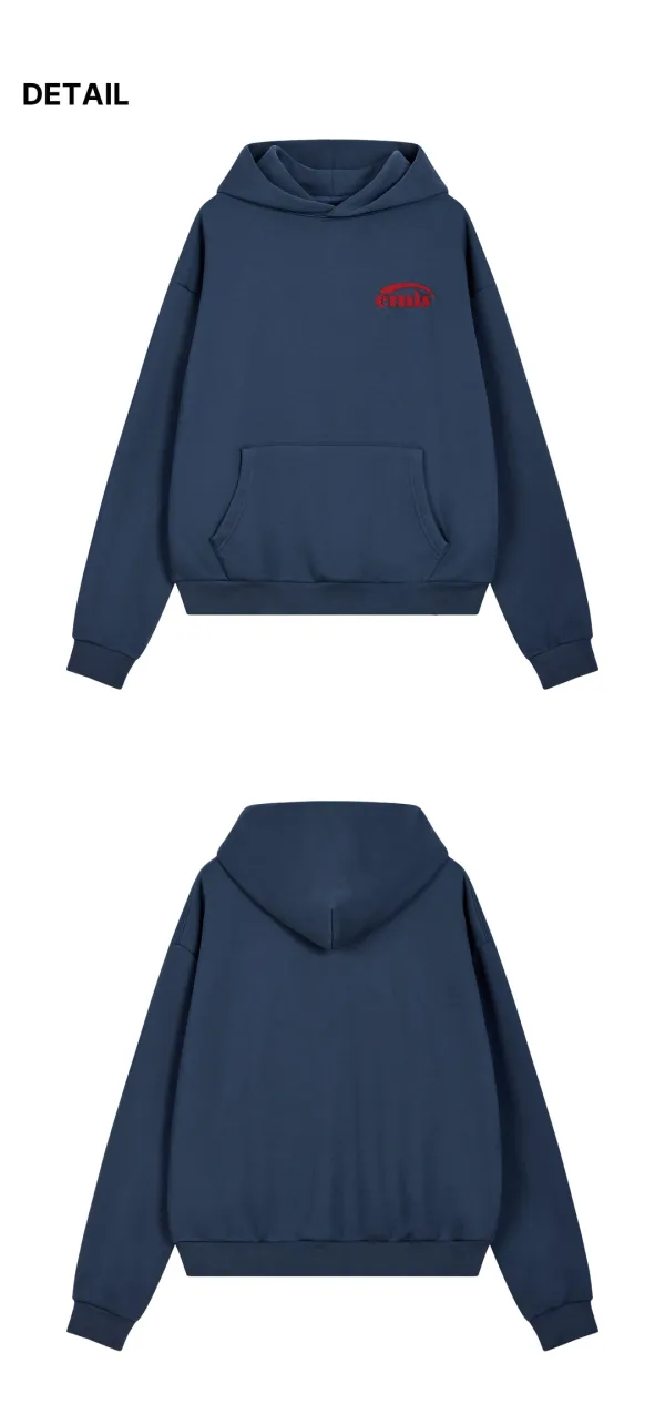 BOUCLE LOGO HOODIE-NAVY