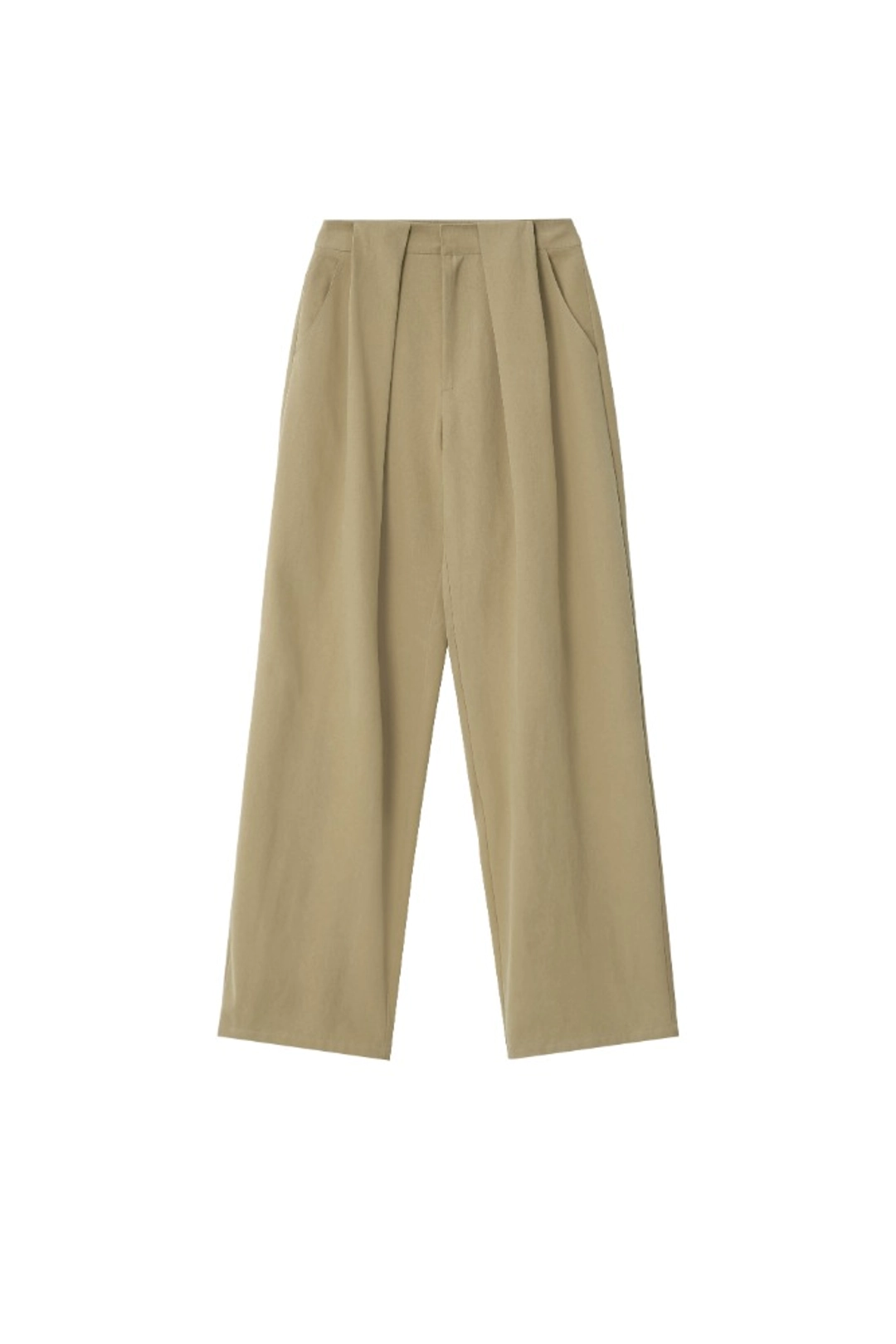 지수리 Wide tuck trousers - Beige (9/21 예약 발송) 상품 이미지 1