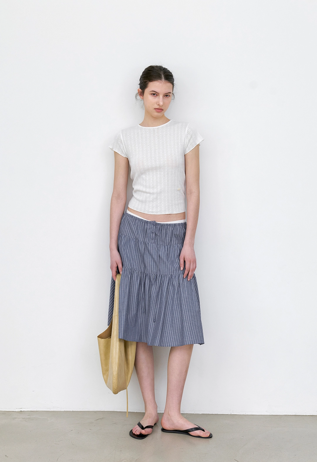 아뜰리에 나인 (T-7220)POINTEL SLIMFIT ROUND NECK TEE 상품 이미지 2