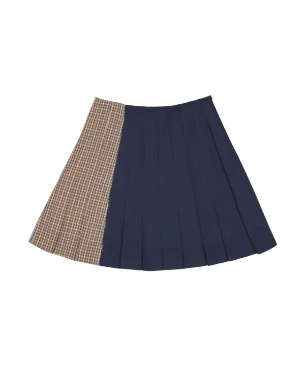 TRIPLE LAYER PLEATED SKIRT NAVY