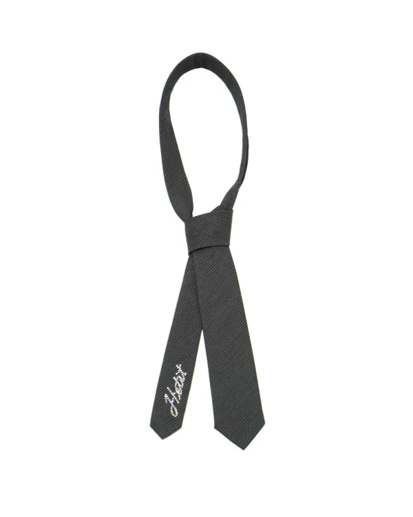 School Girl Tie (Gray Pin Stripe)