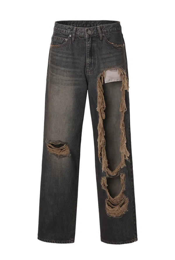 Ribbon tab jeans