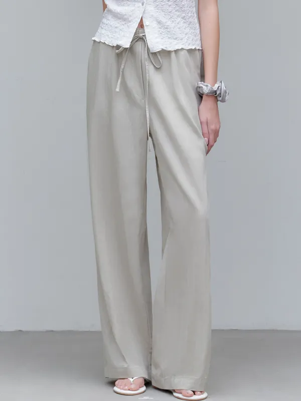 comos 1144 nylon wide banding pants (light khaki)