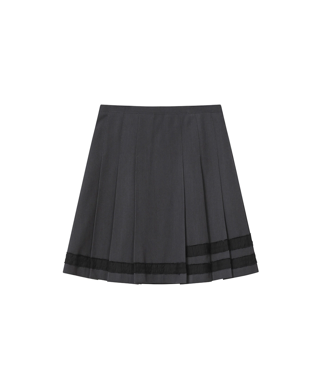 미세키서울 Trimmed midi skirt CHARCOAL 상품 이미지 2