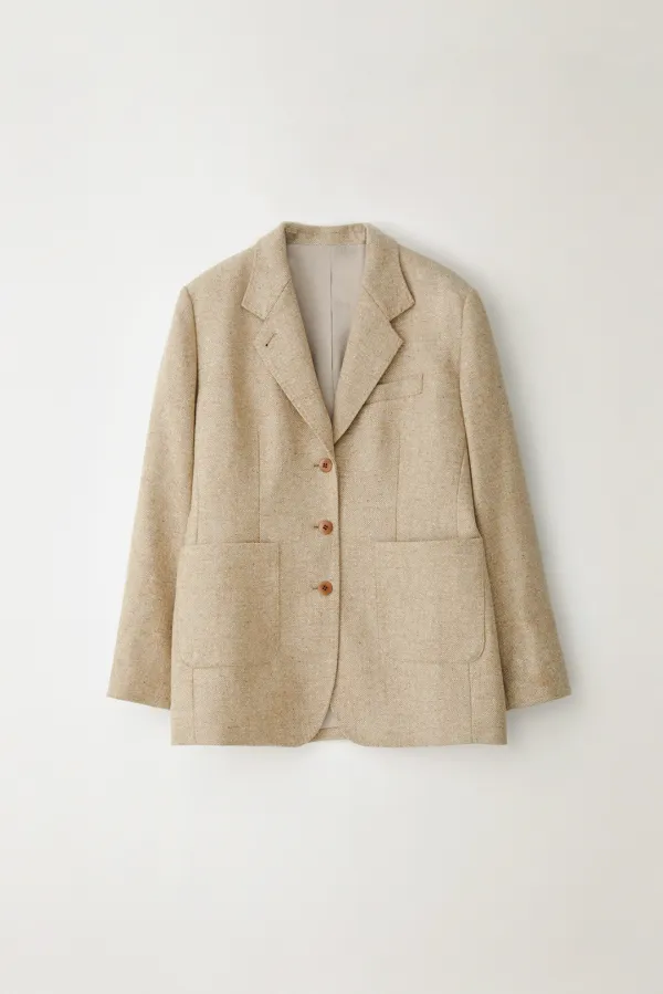 British moon tweed jacket (Beige)