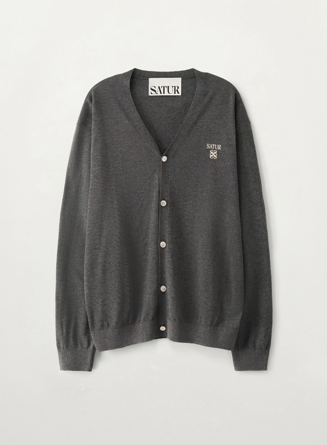 세터 [RIIZE\'s Pick] Loren Linen Blend Cardigan - Charcoal 상품 이미지 1
