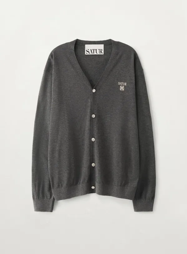 [RIIZE\'s Pick] Loren Linen Blend Cardigan - Charcoal