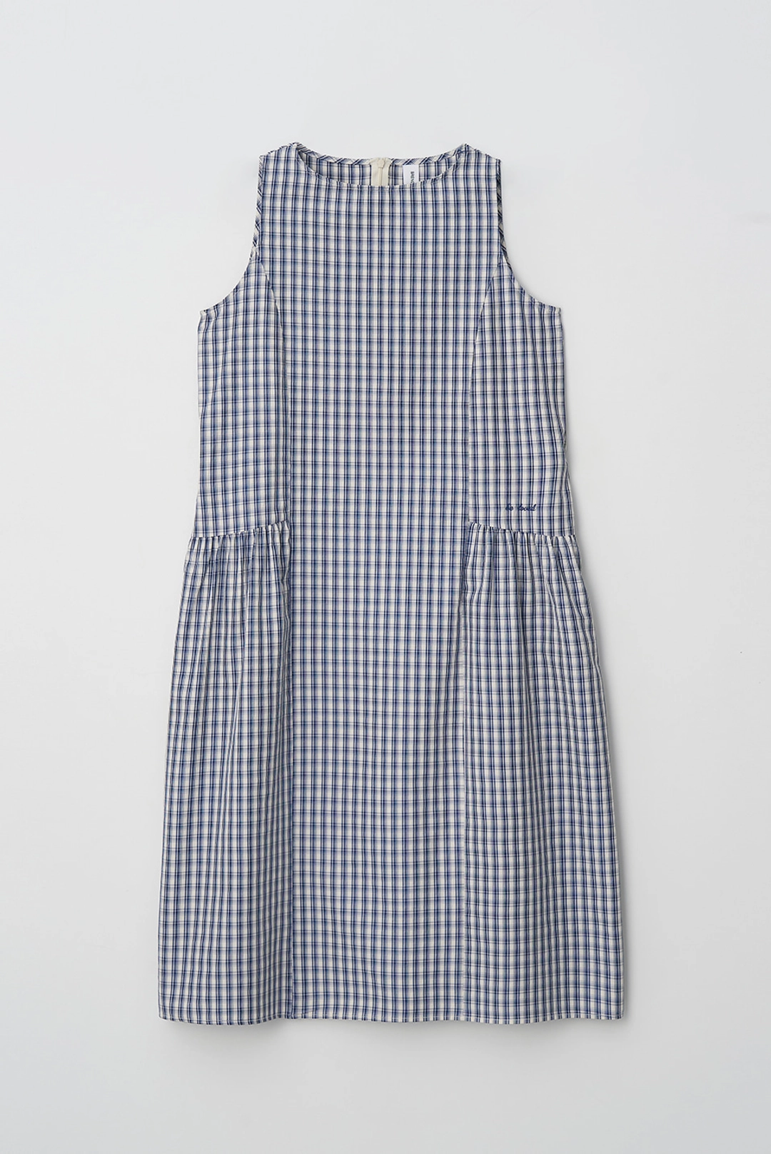 브렌다 브렌든 renee check dress - ivory 상품 이미지 1