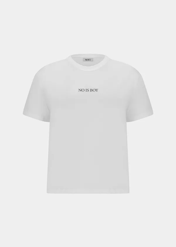 W NO IS BOY T-SHIRT - OFF WHITE