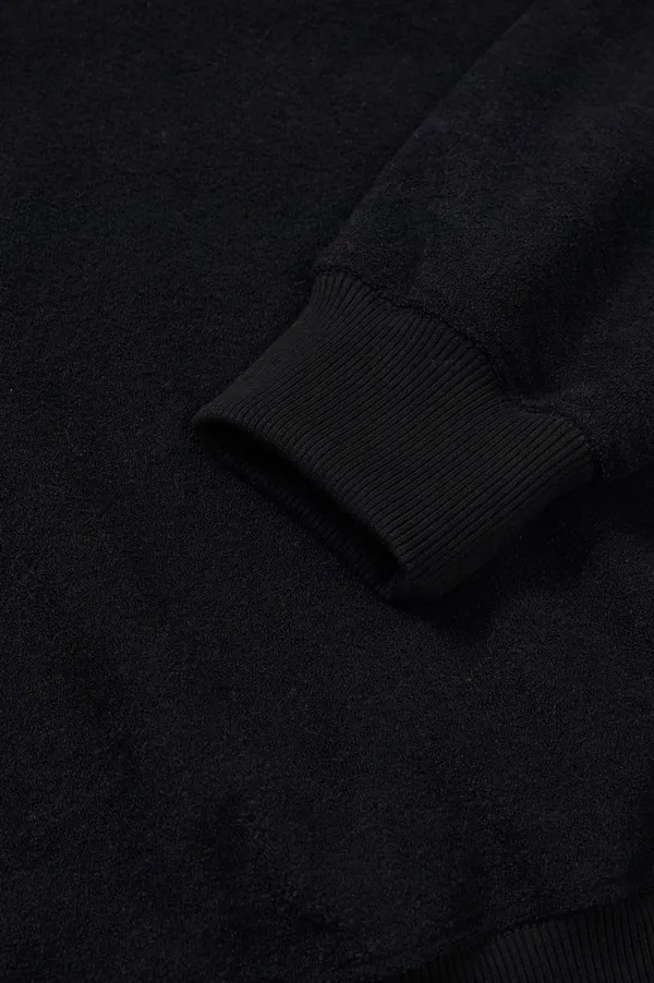 [25FW clove] Heritage Open Collar Sweatshirt (Black)