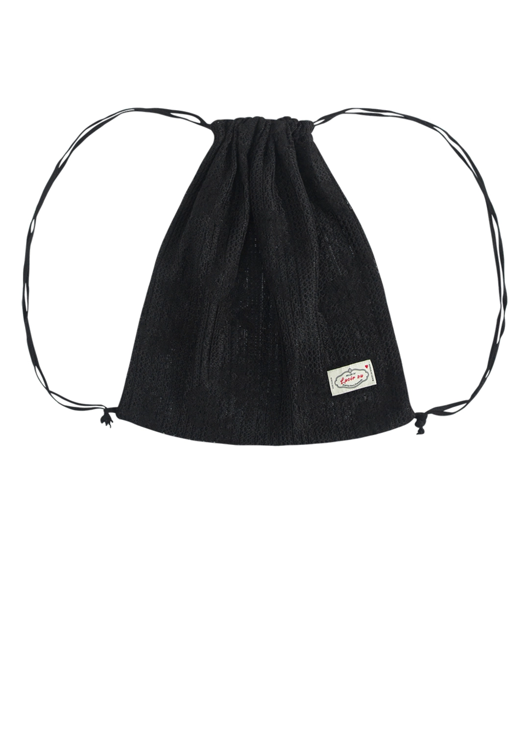루시르주 Wildflower Lace String Backpack (black) 상품 이미지 1