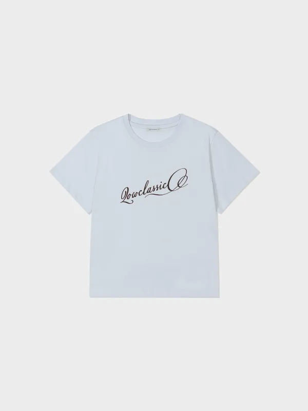 Wave Logo T-Shirt_Soft Blue