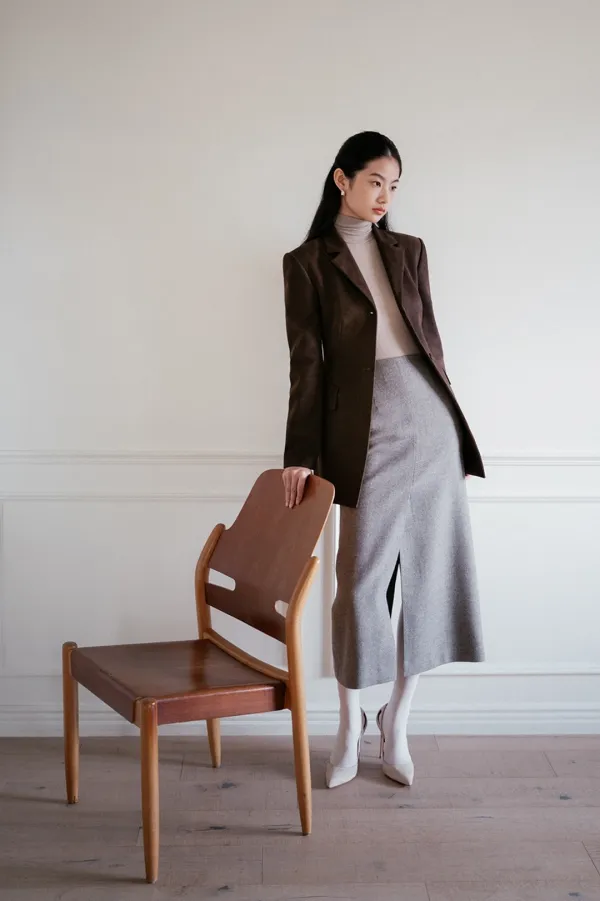 NO.33 SKIRT - ASH BROWN