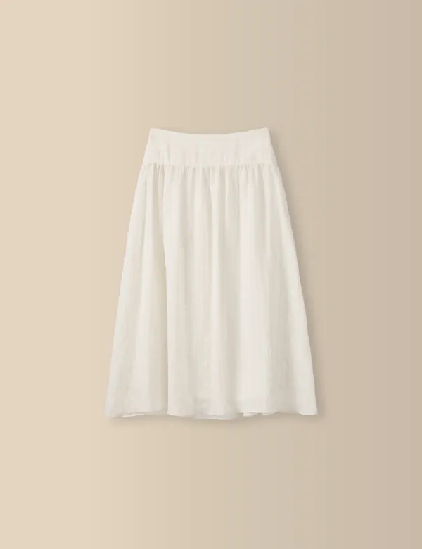 Riviera Shirring Skirts (Cream)