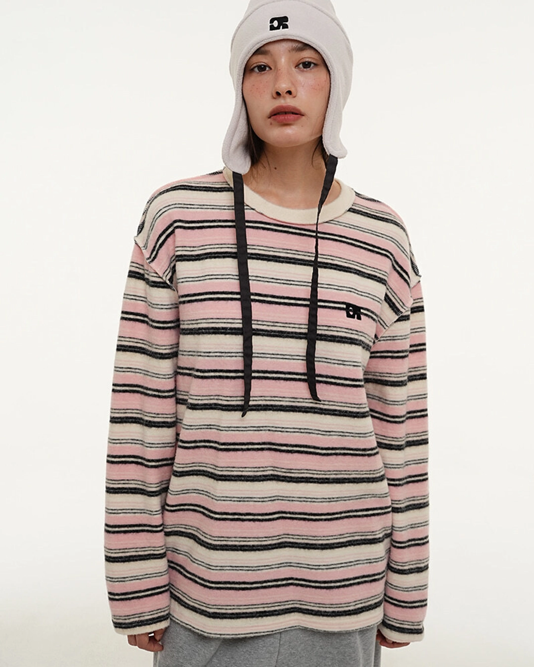 센토르 CR EMBLEM STRIPE LONG SLEEVE_PINK 상품 이미지 2