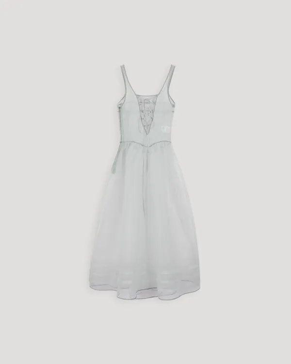 [2차] [Exclusive] flétta 125 Lace up Organza Dress_2 Colors