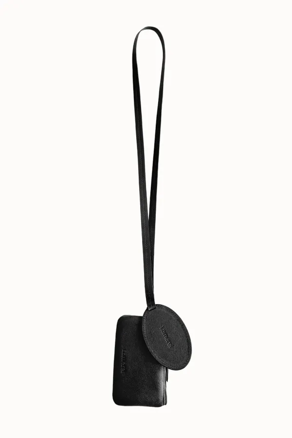 Cow Leather Mirror Charm Card Necklace[LMBFSPAC912]-2color