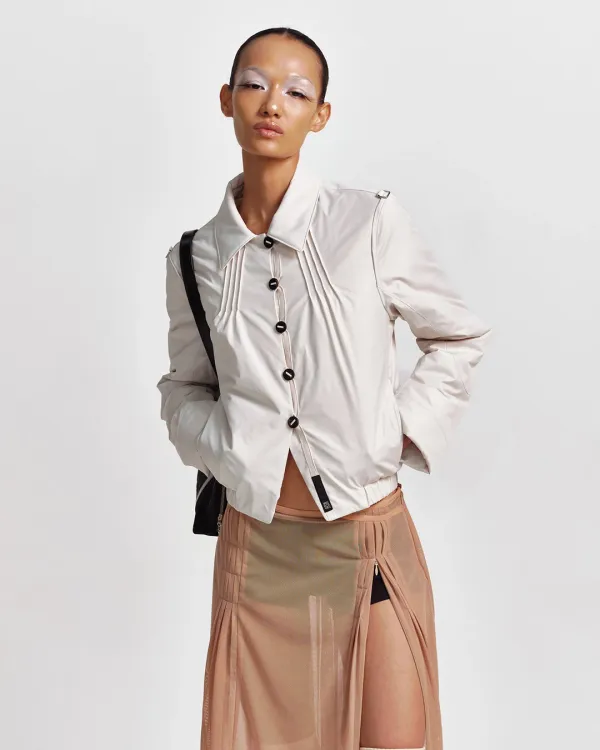 TECH PADDED BLOUSON_IVORY
