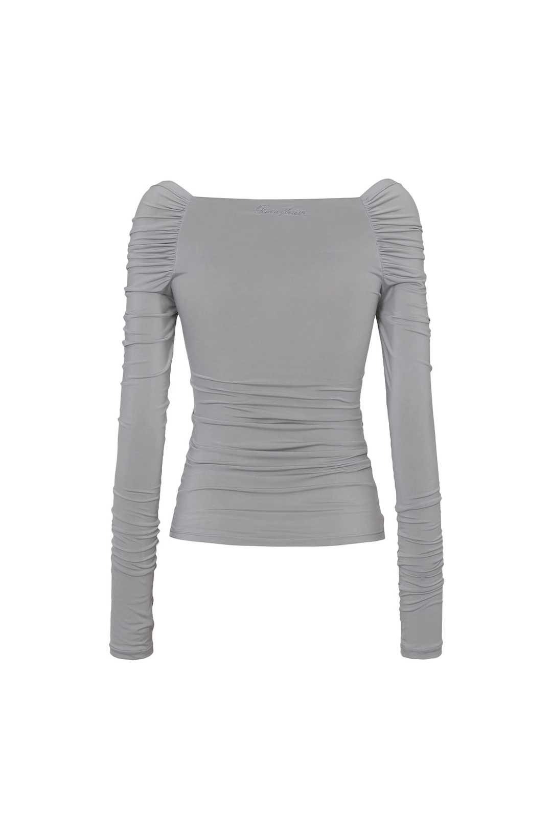 페인오어플레져 DRAPED OFF SHOULDER TOP grey 상품 이미지 3