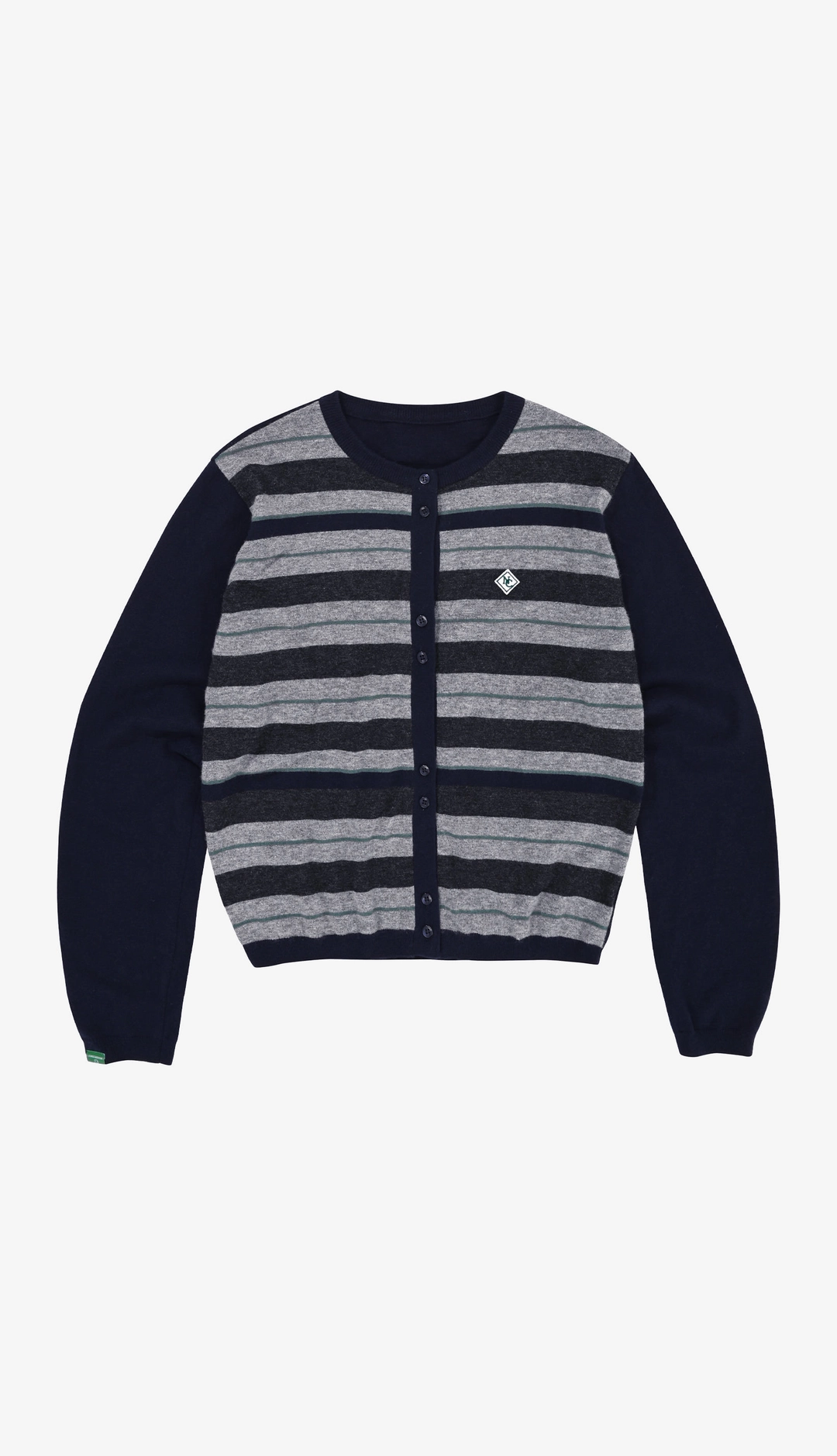 노컨텐츠 235. Cashmere Wool Stripe Cardigan _ Navy 상품 이미지 3