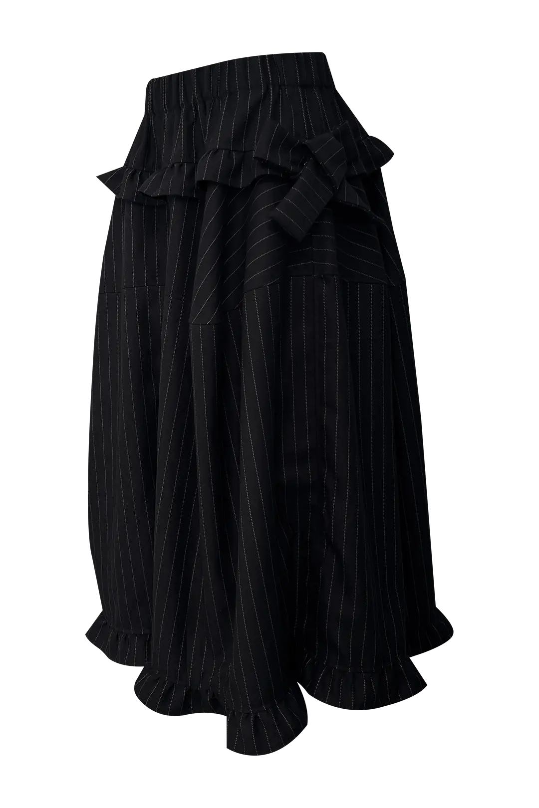 체메씨 BOW CULOTTES PANTS (BLACK STRIPE) 상품 이미지 3