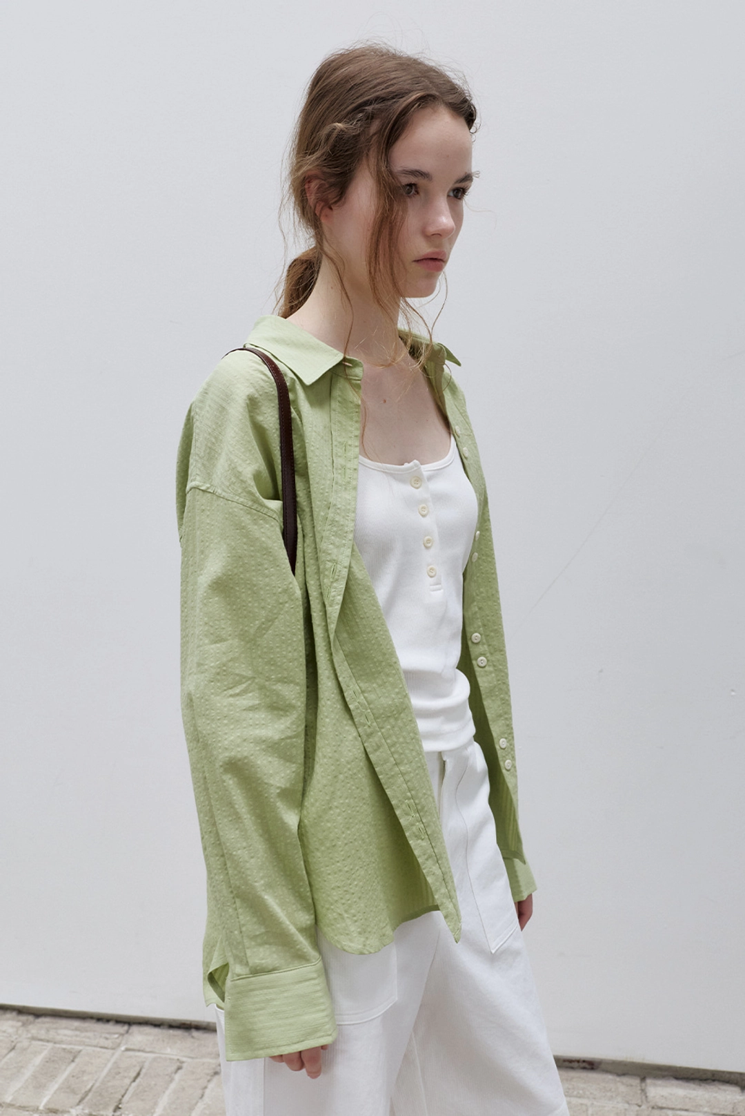 브렌다 브렌든 renee summer shirts - olive 상품 이미지 2