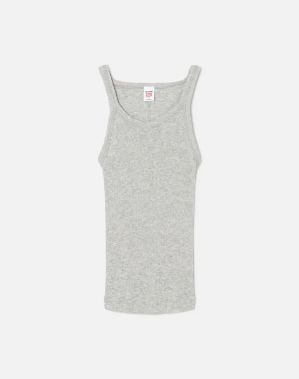 Hanes Ribbed Tank - Heather Grey