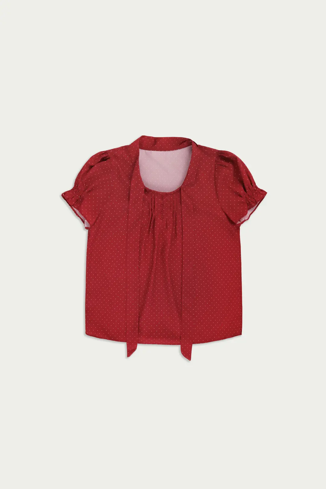 위드아웃썸머 Dot button blouse_red 상품 이미지 1