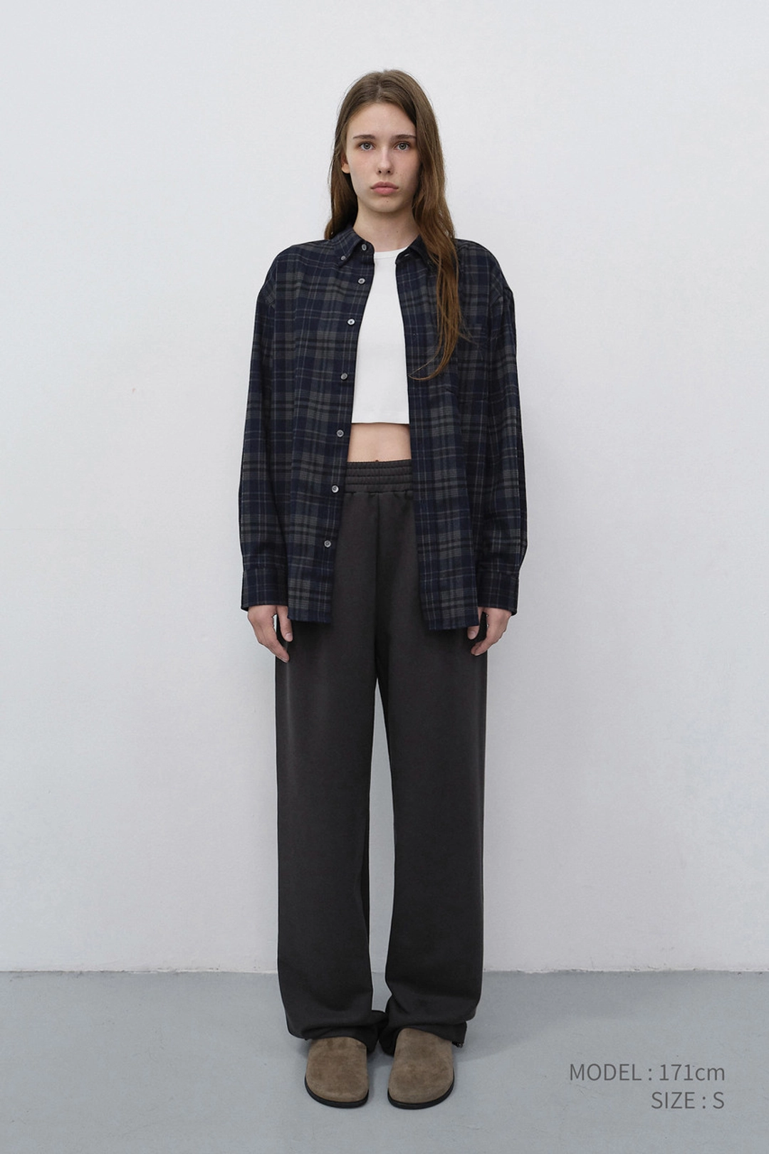던스트 UNISEX CHECKED FLANNEL BD SHIRT DARK NAVY_UDSH6C103N3 상품 이미지 1