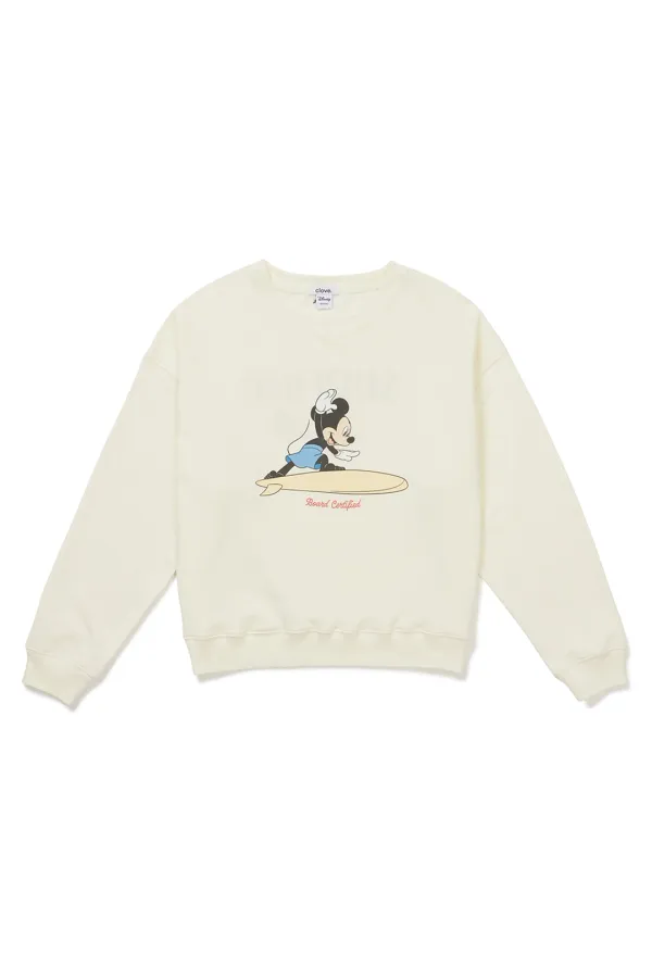 [26SM clove] Mickey_Sweatshirt (Cream)