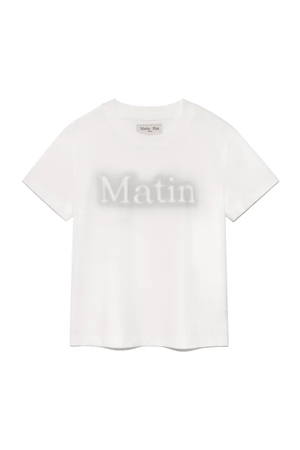 MATIN SHADOW TYPO TOP IN WHITE