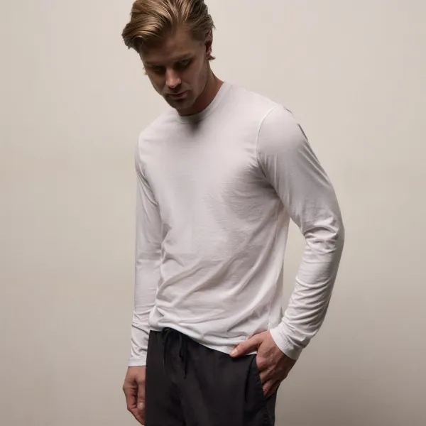 Luxe Lotus Jersey Long Sleeve - White