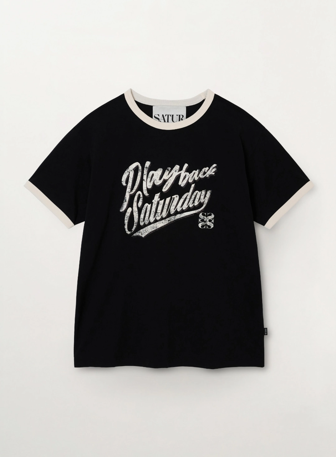 세터 Playback Saturday Ringer T-Shirt - Black 상품 이미지 1