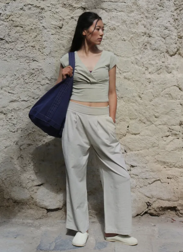 Fortune straight pants_Moss Gray