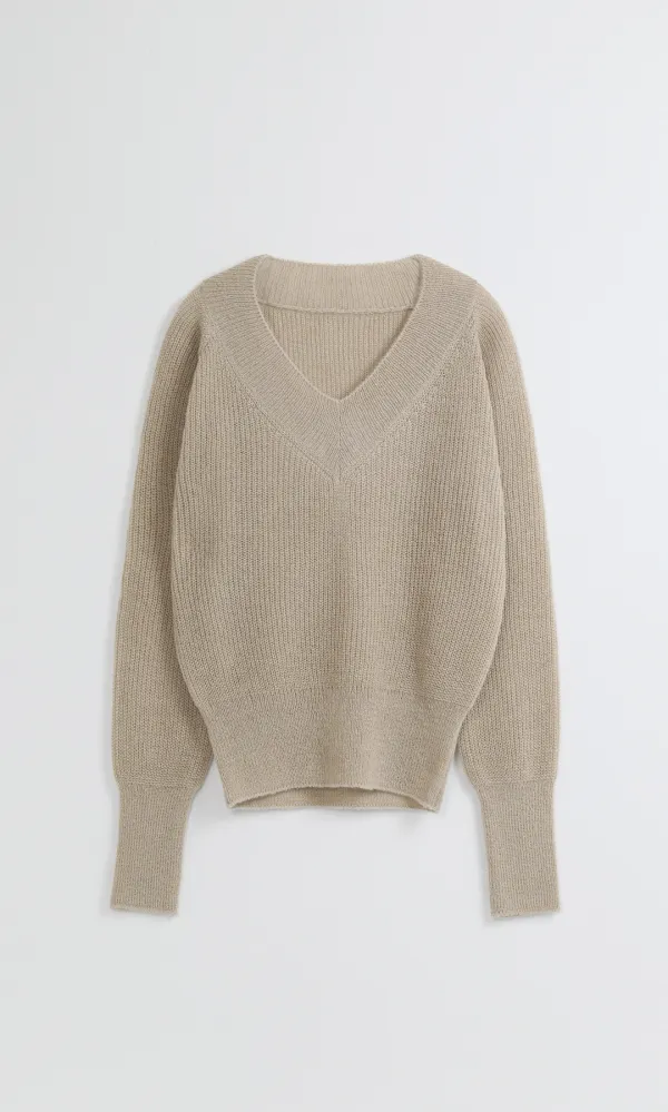 [Director's Pick 10% 추가 쿠폰] [10/19 예약배송] Kidmohair V-neck Pullover_Beige