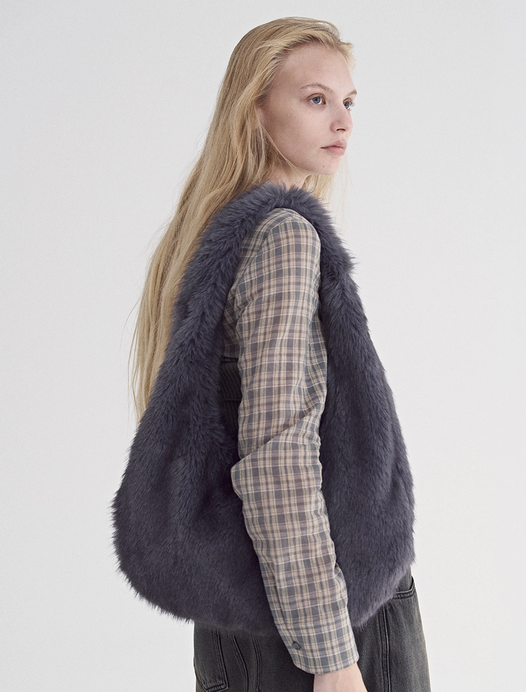 솔티페블 SOFT FUR SHOULDER BAG [PURPLE] 상품 이미지 2