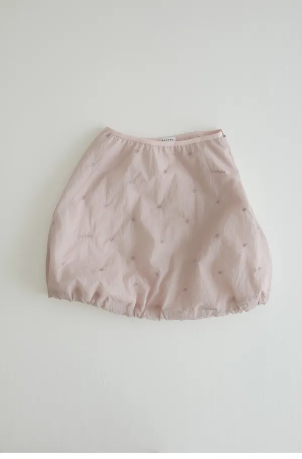 Dot Skirt Clay Rose