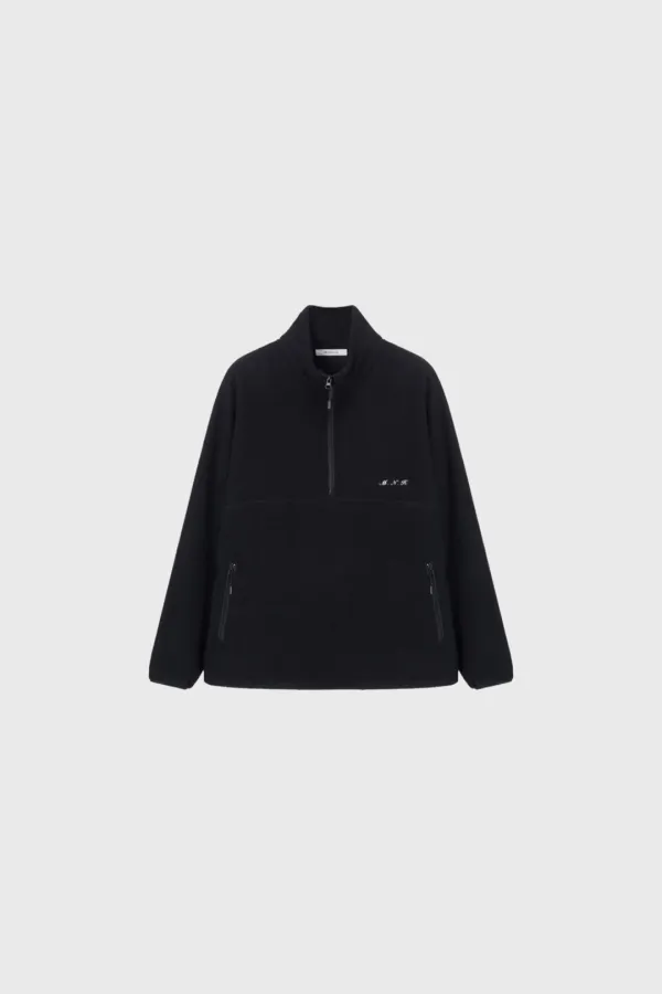 Lounge Fleece Half-Zip Up (Black / Melange Gray / Mocha / Dark Gray)