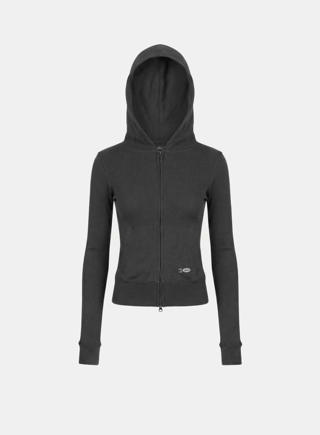 배드블러드 [w-hde26-003] BS Cotton Jersey Zip-Up Hoodie - Charcoal 상품 이미지 1