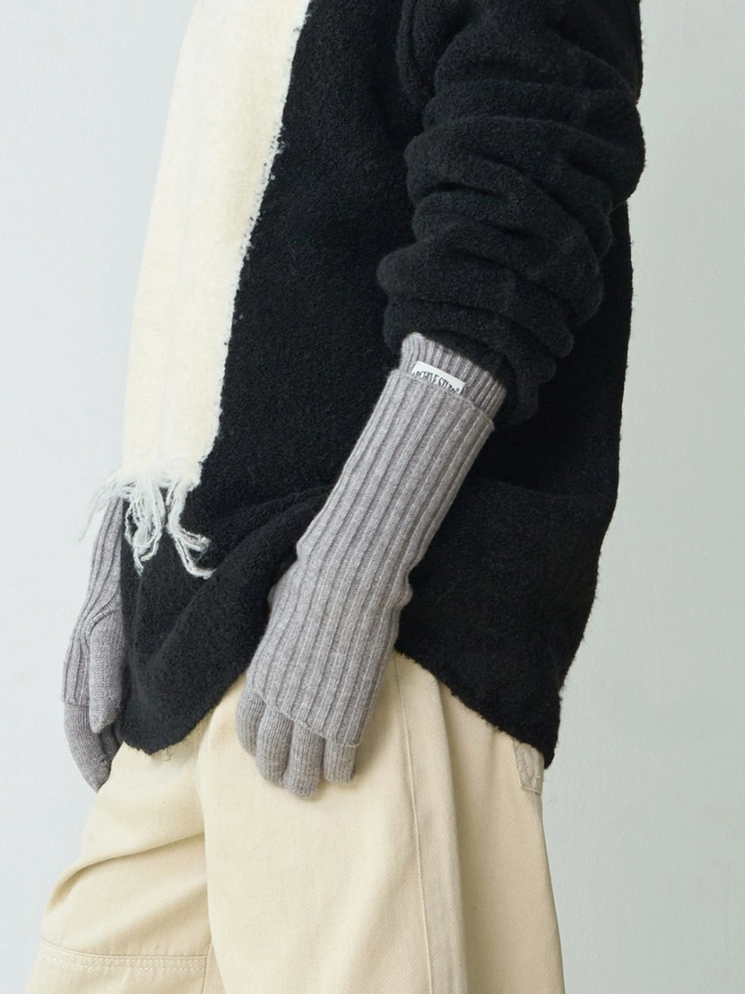 밀로 우먼 Knitted Warmer Gloves [Light Gray] 상품 이미지 2