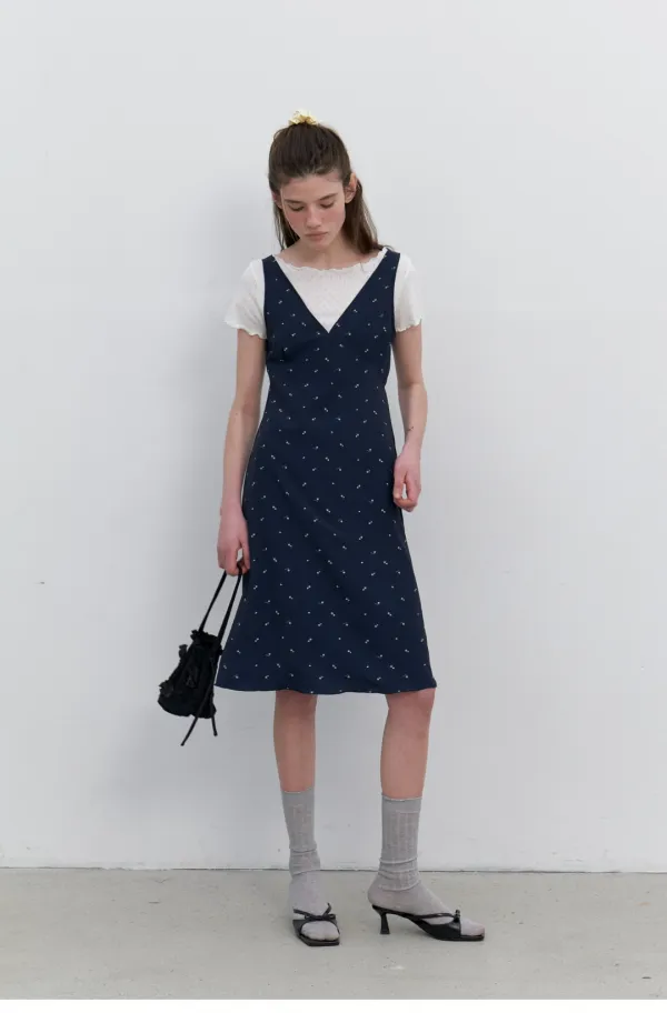Pip Flower Dress (Navy)