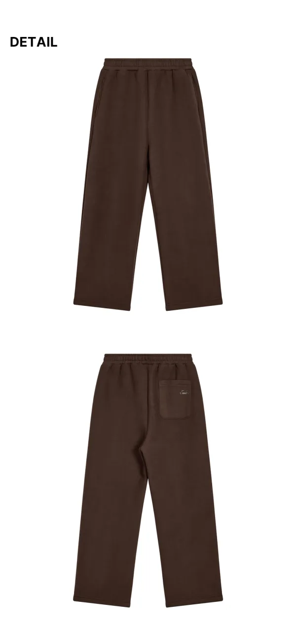 FLEECE COMBI PANTS-BROWN