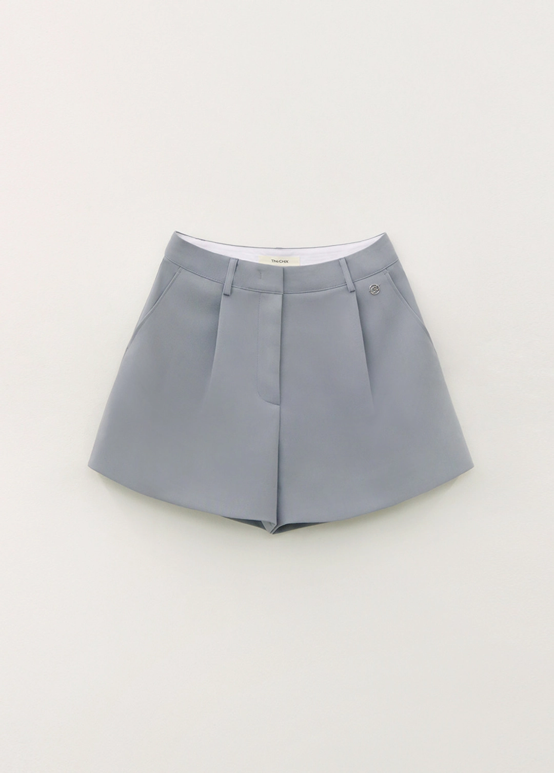 칙스라벨 26SS 메종 원턱 쇼츠 -  Gray blue 상품 이미지 1